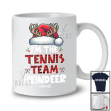 Personalized The Tennis Team Reindeer; Joyful Christmas Plaid Santa; Custom Name Sport Player T-Shirt