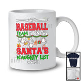 Personalized This Baseball Team Is On The Santa's Naughty List; Funny Custom Name Sport Player T-Shirt