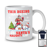 Personalized This Boxing Team Is On The Santa's Naughty List; Joyful Custom Name Sport Player T-Shirt