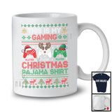 Personalized This Is My Gaming Christmas Pajama Shirt; Joyful Sweater Custom Name Gamer T-Shirt