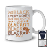 Personalized This Month I'm Blackity; Amusing Black History African; Custom Name Men Afro T-Shirt