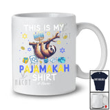 Personalized This is My Pajamakah Shirt; Lovely Hanukkah Custom Name Sloth Menorah; Family T-Shirt