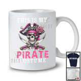 Personalized This is My Pirate Costume; Scary Halloween Skull Pirate; Women Custom Name Family T-Shirt