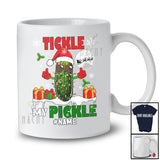 Personalized Tickle My Pickle; Amusing Christmas Custom Name Adult Couple; Santa Pickle T-Shirt