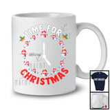 Personalized Time For Christmas; Cheerful X-mas Santa Snowman As Clock; Custom Name Family T-Shirt