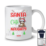 Personalized Too Cute For Santa's Naughty List; Amusing Christmas Custom Name Sloth T-Shirt