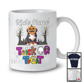 Personalized Trick Or Treat, Humorous Halloween Bernedoodle Custom Name, Pumpkin Face T-Shirt