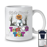 Personalized Trick Or Treat, Humorous Halloween Bichon Frise Custom Name, Pumpkin Face T-Shirt