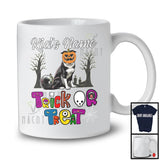 Personalized Trick Or Treat, Humorous Halloween Border Collie Custom Name, Pumpkin Face T-Shirt