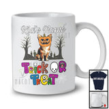 Personalized Trick Or Treat, Humorous Halloween Chihuahua Custom Name, Pumpkin Face T-Shirt