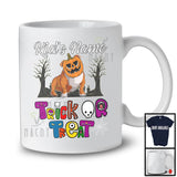 Personalized Trick Or Treat, Humorous Halloween English Bulldog Custom Name, Pumpkin Face T-Shirt