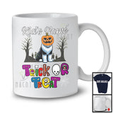 Personalized Trick Or Treat, Humorous Halloween English Sheepdog Custom Name, Pumpkin Face T-Shirt