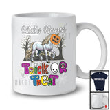 Personalized Trick Or Treat, Humorous Halloween Horse Custom Name, Pumpkin Face Farmer T-Shirt