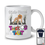 Personalized Trick Or Treat, Humorous Halloween Pit Bull Custom Name, Pumpkin Face T-Shirt