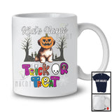 Personalized Trick Or Treat, Humorous Halloween Shih Tzu Custom Name, Pumpkin Face T-Shirt