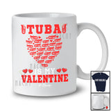 Personalized Tuba Is My Valentine; Amusing Hearts Tuba; Custom Name Musical Instruments Player T-Shirt