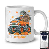 Personalized Turkey Driving Monster Truck; Amazing Thanksgiving Turkey Driver; Custom Name Family T-Shirt