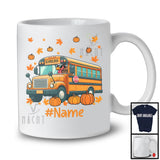 Personalized Turkey Driving School Bus; Amazing Thanksgiving Turkey Driver; Custom Name Family T-Shirt