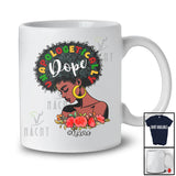 Personalized Unapologetically Dope; Proud Black History Month Custom Name Afro Women Hair T-Shirt