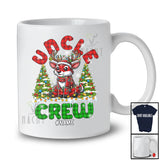 Personalized Uncle Crew; Wonderful Christmas Red Plaid Reindeer; Custom Name Family T-Shirt