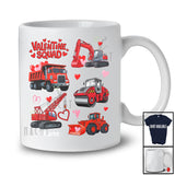 Personalized Valentine Squad; Joyful Hearts Custom Name Boys; Construction Vehicles Truck T-Shirt