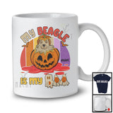 Personalized Vintage Retro Beagle Is My Boo; Scary Ghost In Pumpkin; Custom Name T-Shirt