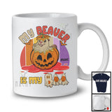 Personalized Vintage Retro Beaver Is My Boo; Scary Ghost In Pumpkin; Custom Name T-Shirt