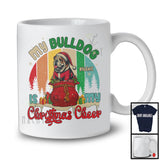 Personalized Vintage Retro Bulldog Is My Christmas Cheer; Lovely Santa Custom Name T-Shirt