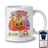 Personalized Vintage Retro Labrador Retriever Is My Boo; Scary Ghost In Pumpkin; Custom Name T-Shirt