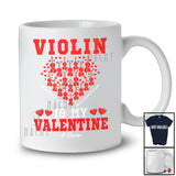 Personalized Violin Is My Valentine; Amusing Hearts Violin; Custom Name Violinist Musical Instruments T-Shirt