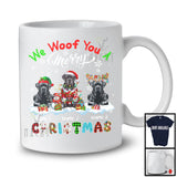 Personalized We Woof You A Merry Christmas; Lovely Plaid Cane Corsos Custom Name T-Shirt