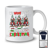 Personalized We Woof You A Merry Christmas; Lovely Three Santa Shar Peis; X-mas Tree T-Shirt