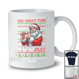 Personalized What Fun It Is To Play; Wonderful Christmas Sweater Custom Name Playing Flute T-Shirt