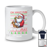 Personalized What Fun It Is To Play; Wonderful Christmas Sweater Custom Name Playing Saxophone T-Shirt