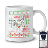 Personalized What Fun It Is To Run; Wonderful Christmas Sweater Horse; Custom Name Running Runner T-Shirt