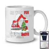 Personalized What Fun To Drive; Humorous Christmas Santa Excavator; Custom Name Driver T-Shirt