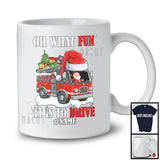 Personalized What Fun To Drive; Humorous Christmas Santa Fire Truck; Custom Name Driver T-Shirt