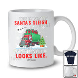 Personalized What Santa's Sleigh Looks Like; Joyful Christmas Truck Custom Name Trucker T-Shirt