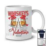 Personalized Whiskeys Are My Valentine; Amazing Plaid Custom Name Couple Whiskey; Drinking Drunker T-Shirt