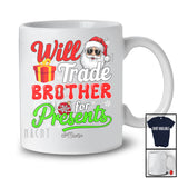 Personalized Will Trade Brother For Presents; Wonderful Christmas Snow Lights; Custom Name Family T-Shirt