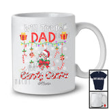 Personalized Will Trade Dad For Candy Canes; Merry Christmas Lights Custom Name Family T-Shirt