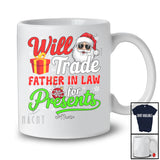 Personalized Will Trade Father in law For Presents; Wonderful Christmas Snow Lights; Custom Name Family T-Shirt