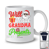 Personalized Will Trade Grandma For Presents; Wonderful Christmas Snow Lights; Custom Name Family T-Shirt