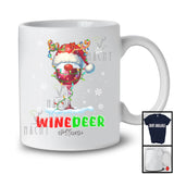 Personalized Winedeer; Fantastic Christmas Reindeer Wine Glass; Custom Name Drinking Couple T-Shirt