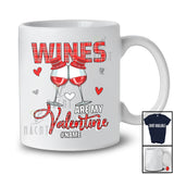 Personalized Wines Are My Valentine; Amazing Plaid Custom Name Couple Wine; Drinking Drunker T-Shirt