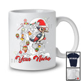 Personalized Woodpecker Bird Santa On Christmas Tree, Adorable ELF Snow, Custom Name Bird Lover T-Shirt