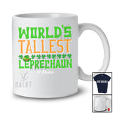 Personalized World's Tallest Leprechaun; Joyful St. Patrick's Day Custom Name Irish Shamrocks T-Shirt