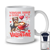 Personalized Yorkshire Terrier And Coffee Only For Valentine; Lovely Custom Name Single; Animal T-Shirt