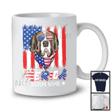 Personalized 'Merica, Proud 4th Of July Custom Name St. Bernard Owner, USA Flag Patriotic T-Shirt