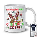 Photographer Team Christmas Crew; Fantastic X-mas Red Plaid Reindeer Face; Proud Careers Jobs T-Shirt